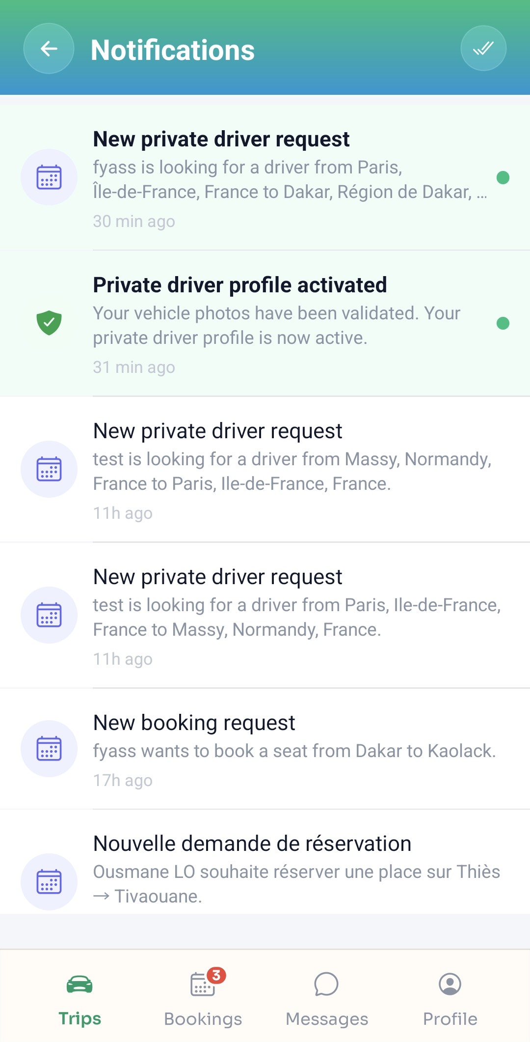 Notifications BokYoon en anglais